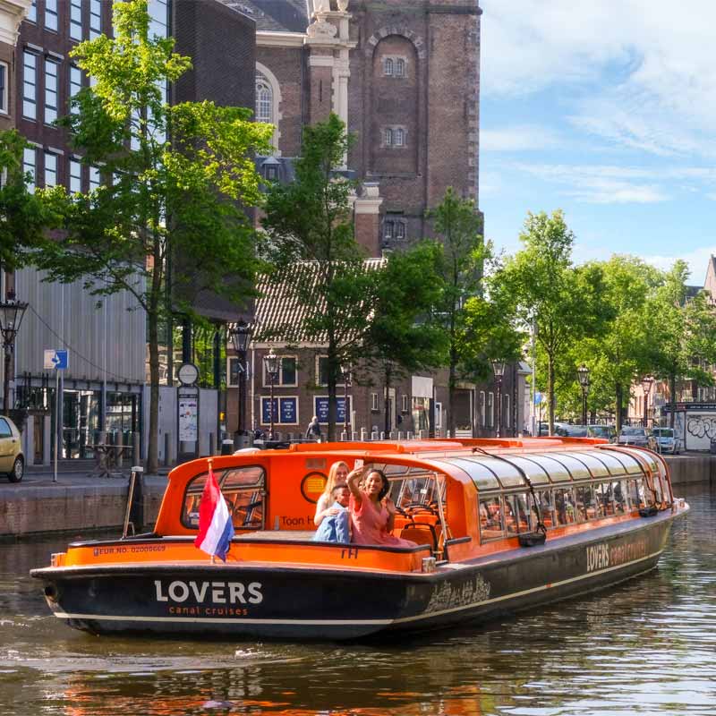 amsterdam lovers canal cruise route